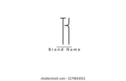TK KT T K modelo de monograma del logotipo del vector abstracto