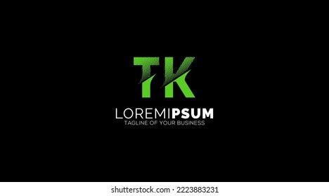 Diseño de logotipos de letras TK, KT, T, K Resumen de vector de monograma
