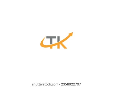 TK-Brief-Design für modernes Logo, Vektorsymbol-Vorlage