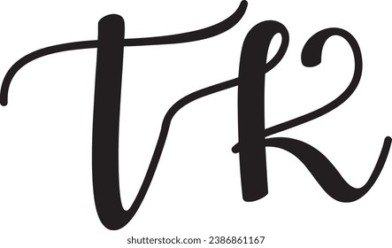 Diseño de logotipo moderno para letras TK