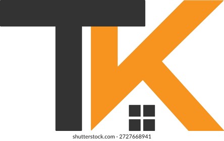 TK logo design. House logo design. KT logo design