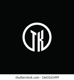 Tk Monogram Logo Isolated Rotating Circle Stock Vector (Royalty Free ...