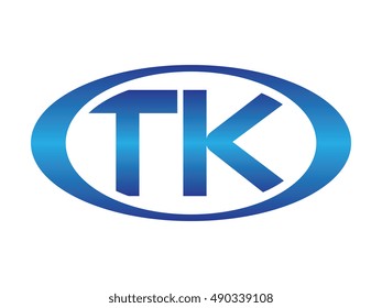 TK-letter abbreviations blue oval logo