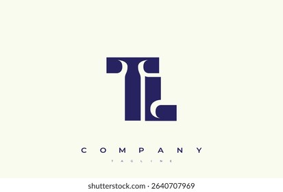 TL Abstract Geometric Logo Design. Modern and elegant logo design with simplistic typography elements, showcasing branding excellence.