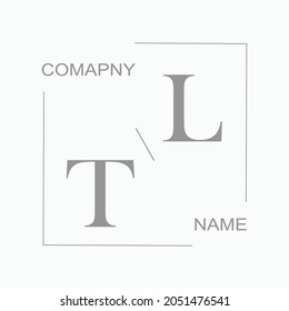 TL Beauty vector initial logo wedding signature illustration