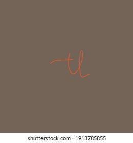 tl brown background handwritten logo