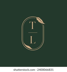 TL feather concept wedding monogram logo design ideas as inspiration