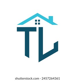 PLANTILLA de diseño de logotipo TL House. Logotipo de la letra TL para el negocio inmobiliario, de la construcción o cualquier negocio relacionado con la casa