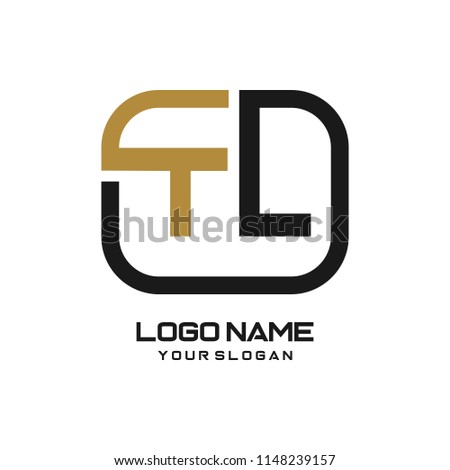TL initial box letter logo template vector