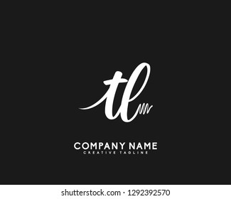 TL Initial Handwriting Logo Template Vecto