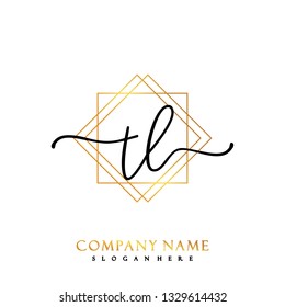 TL Initial Handwriting logo template vector