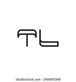 logotipo del vector de letra inicial de tl