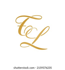 TL initial logo design vector stock