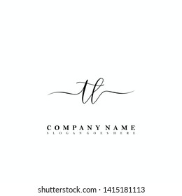TL Initial luxury handwriting logo vector