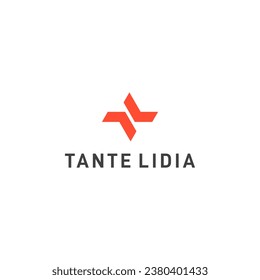 Diseño de logotipo abstracto de carta TL