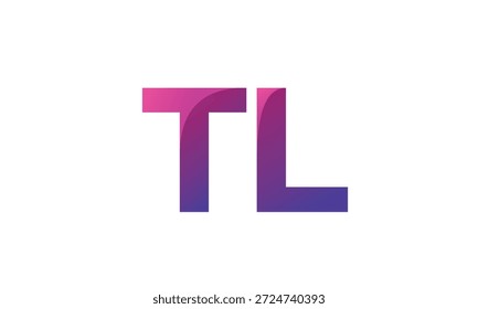 TL Letter Gradient Monogram Logo for Modern Business Branding