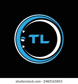 TL letter logo design with a circle shape TL Logo design. TL letter logo creative design. TL unique design.