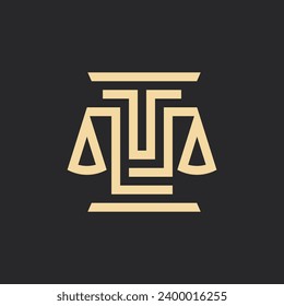 TL logo for luxury modern law firm, TL logo design, Premium Vector