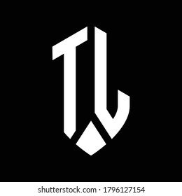 tl logo monogram with emblem shield style design template
