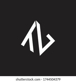 TL Logo monogram with standout triangle shape ribbon design template