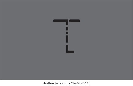 MONOGRAMA DEL LOGOTIPO DE LA LETRA ABSTRACTAS TL, LT