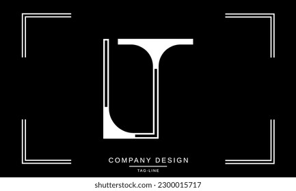 Monograma con el logotipo de las letras abstractas TL, LT