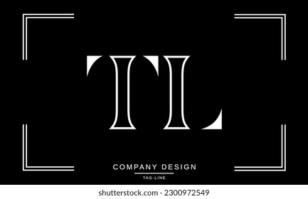 Monograma con el logotipo de las letras abstractas TL, LT