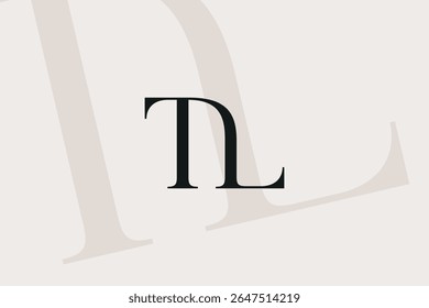 TL or LT letter logo icon design. Classic style luxury initials monogram.