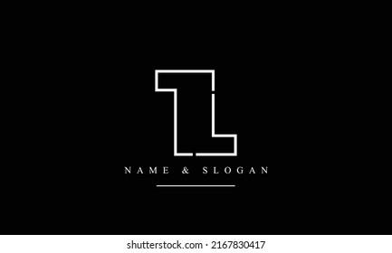 TL, LT, T, L abstract letters logo monogram