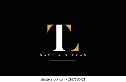 TL, LT, T, L letras abstractas monograma