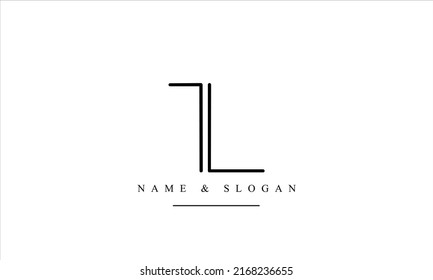 TL, LT, T, L abstract letters logo monogram