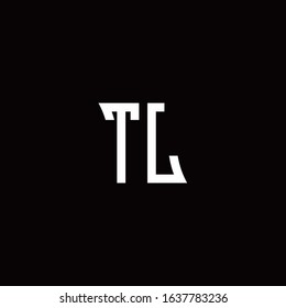 TL monogram logo with curved side style design template