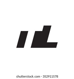 TL negative space letter logo