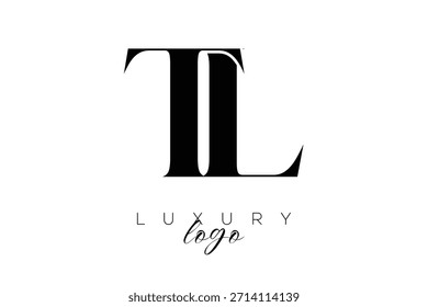 TL Serif Letter Monogram Typography Logo for Elegant Premium Branding Identity