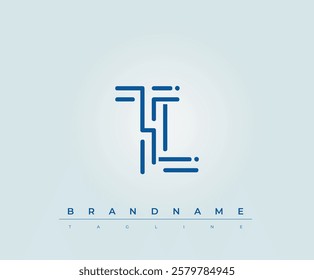 TL Technology Letter Logo Template. This tech letter logo is a graphic mark that uses letters to represent a technology company.