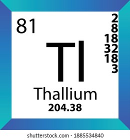 Tl Thallium Chemical Element Periodic Table Stock Vector (Royalty Free ...