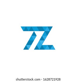 TL triangle geometric pixel letters logo design. corporate identity. Tech company logo concept. Stock Vector illustration isolated on white background.