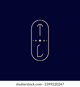Monograma de la línea de boda TL con diseño profesional de alta calidad que se imprimirá bien en cualquier medio impreso