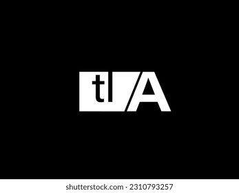 TLA Logo and Graphics design vector art, Icons isolated on black background