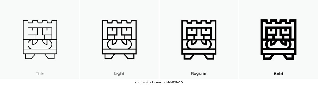 tlaloc icon. Thin, Light Regular And Bold style design isolated on white background