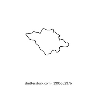 Tlaxcala outline map Mexico state