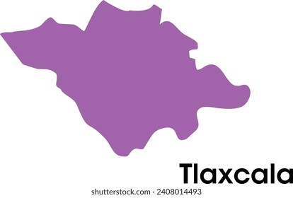 Tlaxcala State Map in Mexiko