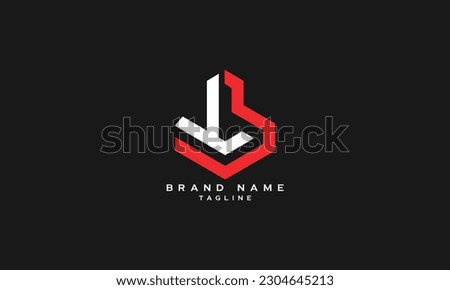 TLB, BLT, JLB, JBL, Abstract initial monogram letter alphabet logo design