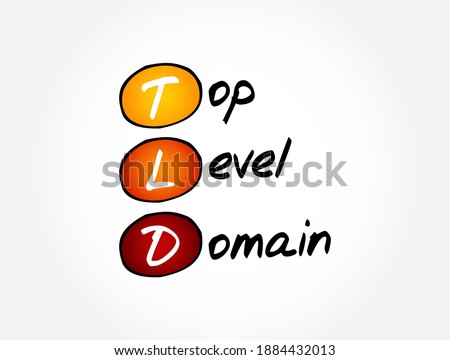 TLD - Top Level Domain acronym, technology concept background