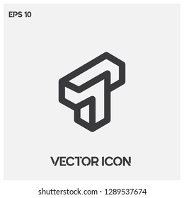 "T"letter icon vector illustration.Creative "T" letter logo.Premium quality.