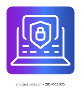 tls certificate color line icon. Vector isolated element. Minimal clean icons for apps and websites.