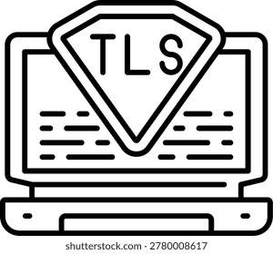 TLS Encryption Illustration vector Icon Design
