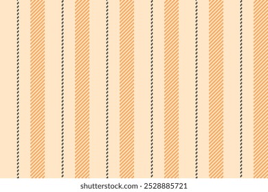 Tluffy fabric background textile, multicoloured texture lines seamless. Fribal pattern stripe vertical vector in bisque and orange colors palette.