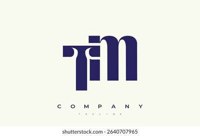 TM Abstract Geometric Logo Design. Modern and elegant logo design with simplistic typography elements, showcasing branding excellence.