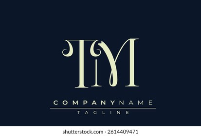 TM abstract Logo. Elegantly Designed Minimalist Monogram Logo with Stylish Lettering. Sophisticated and sleek minimalist monogram showcasing unique lettering design.